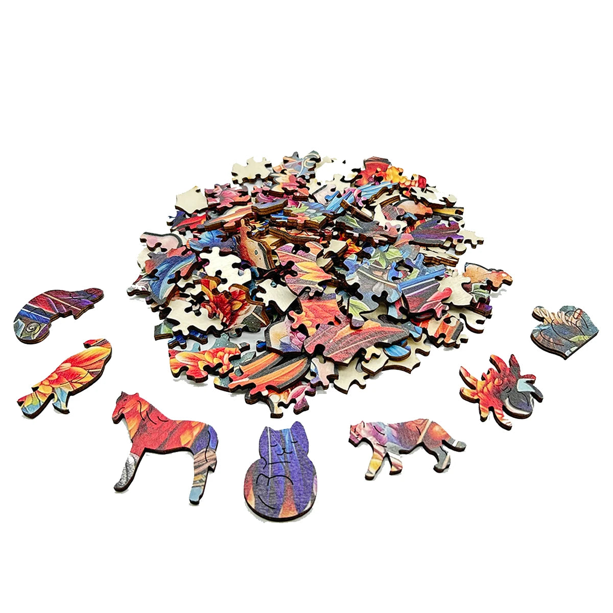 Wooden Jigsaw Puzzle DIY Crafts Educational Toy for Adults Kids Parent Child Turtle Family Game 2025 Fidget Toys