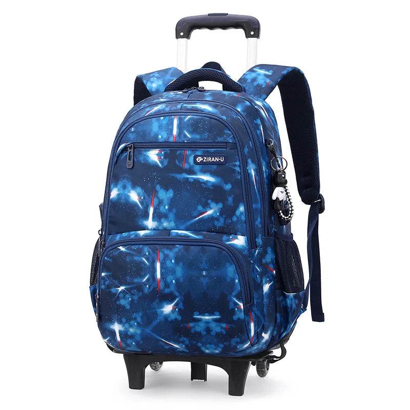 Children School bag with wheels school backpack On wheels School Trolley backpacks bags for boys wheeled School Rolling backpack - AIAZ