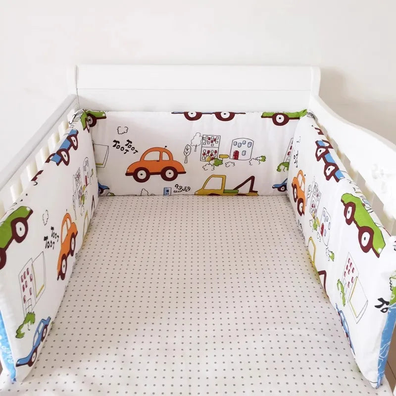 6/9Pcs Cartoon Car 100% Cotton Baby Cot Crib Bedding set for girl Comforter kit de berço