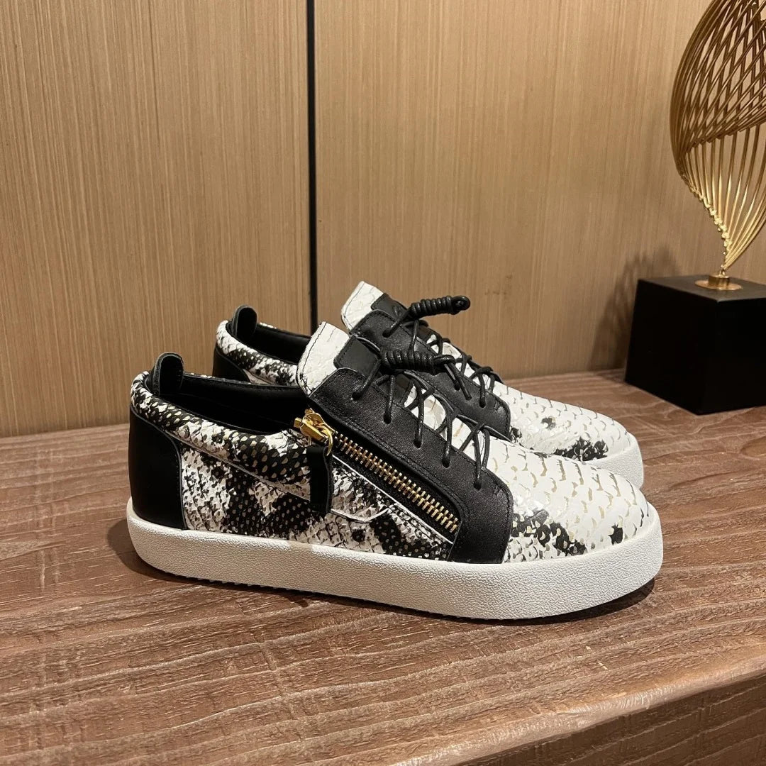 Top Quality Casual Sneakers for Men Brand Designer Women Tennis shoes Luxury Genuine Leather GZ Loafers Sports shoes 35-48 G0068