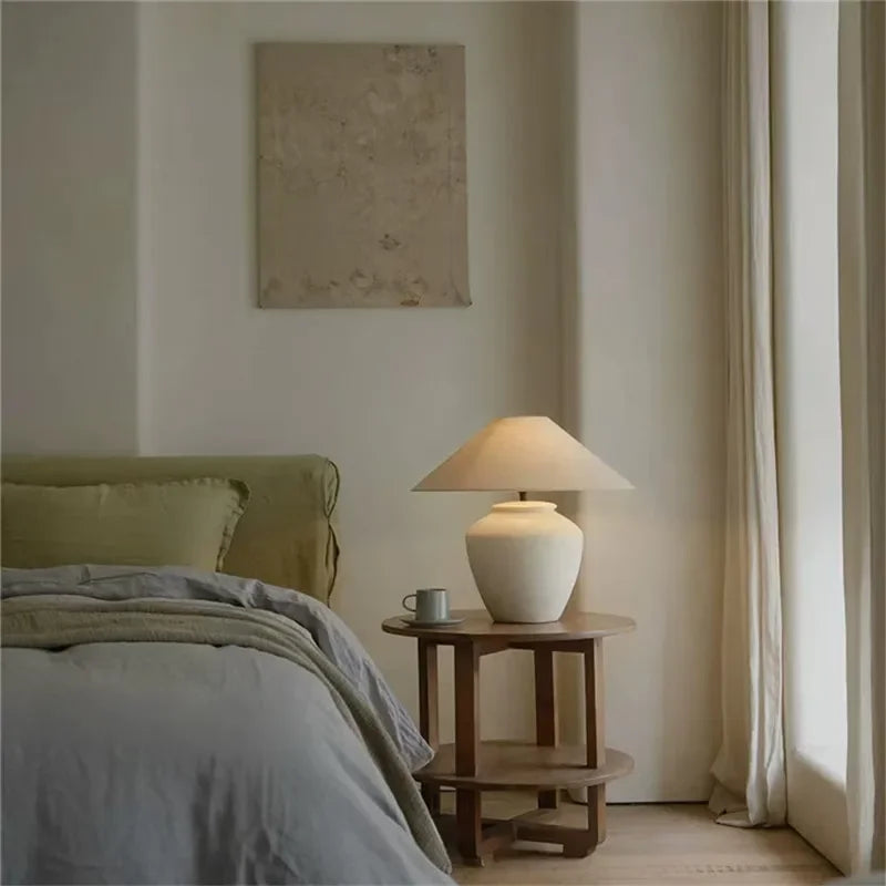ULANI Contemporary Ceramic Table Lamp American Retro Creativity Living Room Bedroom Study Villa Hotel Homestay Desk Light