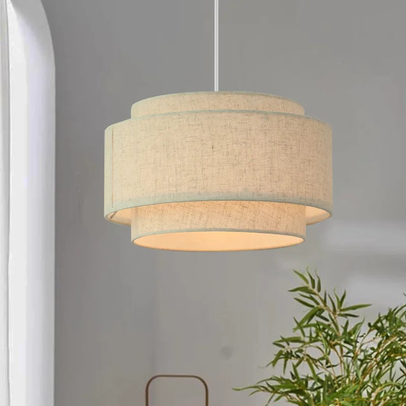 GEW Wabi-Sabi Hand-knitted Chandeliers Nordic Fabric Lampshade Pendant Lights For Restaurants, Shops, Bedroom Home Decor BT3001