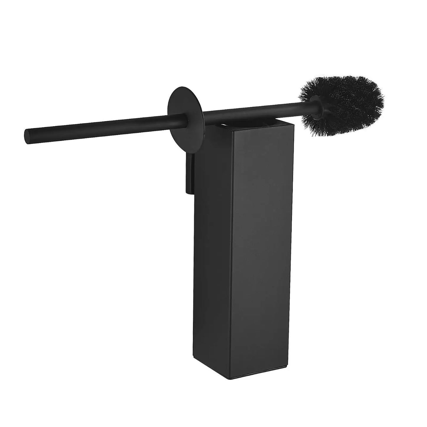 Square toilet brush, 304 stainless steel floor-mounted toilet brush, bathroom toilet punch odor-proof long tube wall-mounted