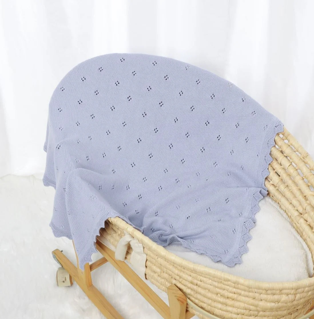 Knitted Baby Blanket Newborn Swaddle Wrap Blankets For Boys Girls 100% Cotton Soft Infant Receiving Blanket Crib Quilt Stuff