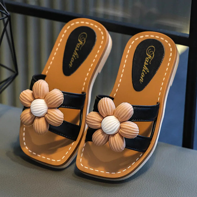 Children Slippers Kids Summer Cartoon Beach Shoes Girls Baby Soft Sole Non-Slip