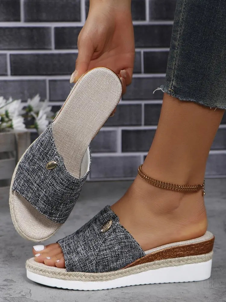 Wedge Heel Slippers Women Summer Shoes Women's Sandals Casual Indoor Outdoor Slipper Sandals for Beach Zapatos Mujer Slippers