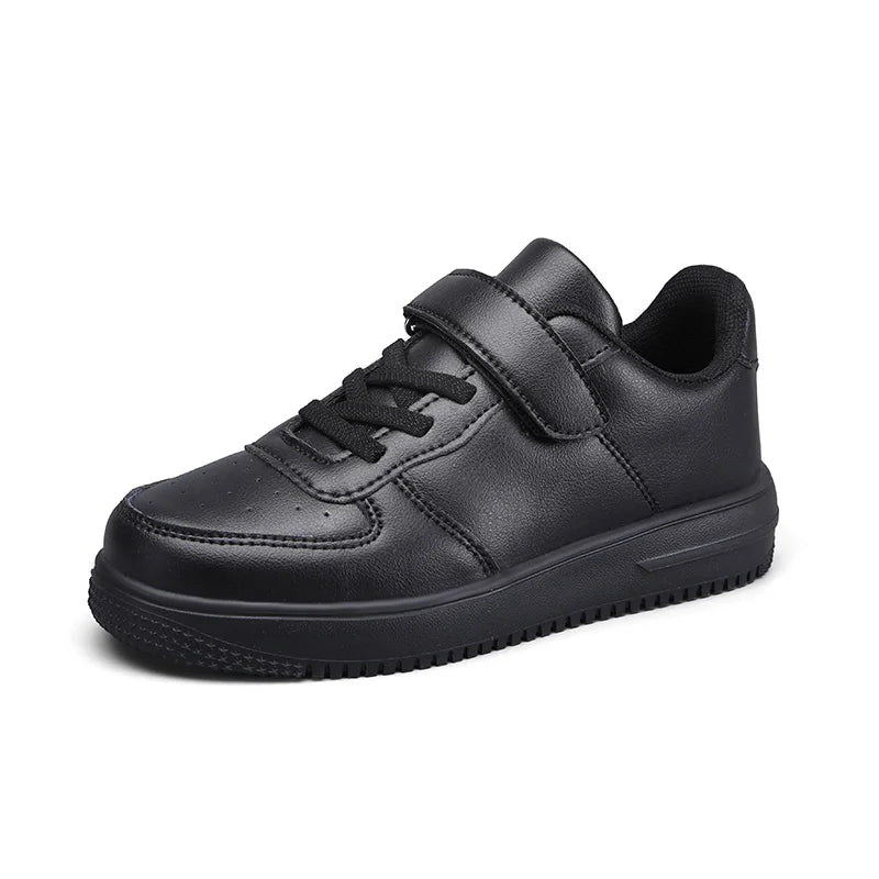 Black Children Shoes Boys Sneaker 6 To 12 Years 2024 New School Leather Kids Casual Sneaker Tennis Sports Shoes for Boy
