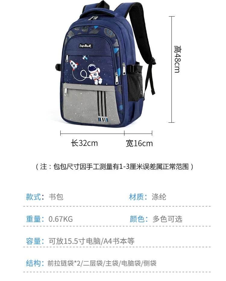 Kids Backpack Children School Bags for Boys Orthopedic School Backpack Waterproof Primary Schoolbag Book Bag Mochila Infantil - AIAZ