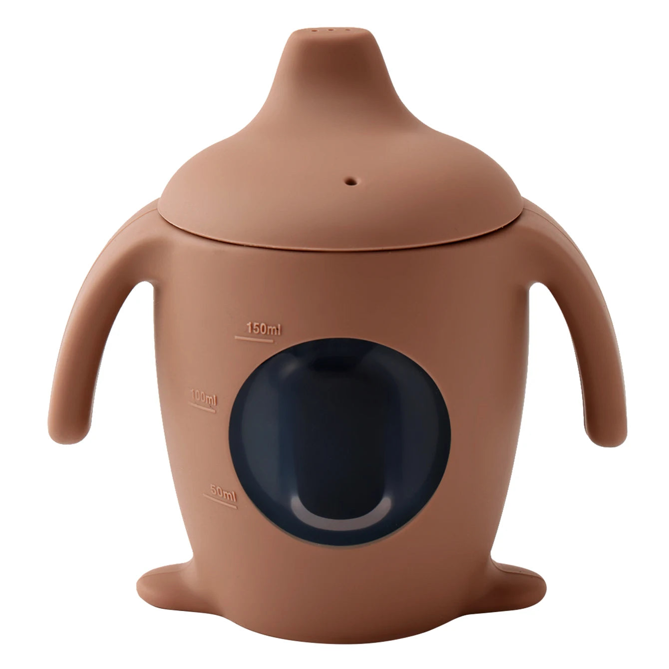 Color Kids 1PCS Silicone Penguin Sippy Cup Transparent Baby Water Bottle BPA Free Leakproof Portable Infant Cup Baby Gifts