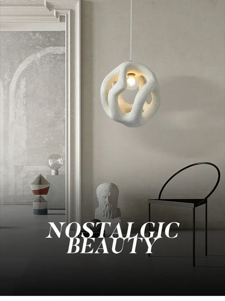 Wabi Sabi Style Restaurant Pendant Light Single Head Small Pendant Light Designer Living Room Sofa Light Study Counter Lighting