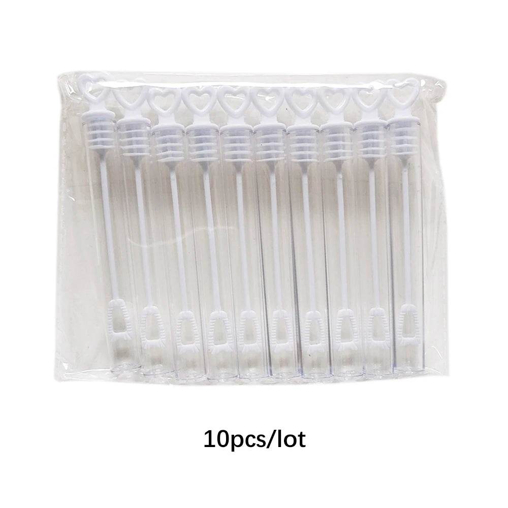 10Pcs Mini Bubble Tube White Pink Soap Bottle Toys Wedding Gifts for Guests Kids Birthday Party Favors Baby Shower Decoration - AIAZ