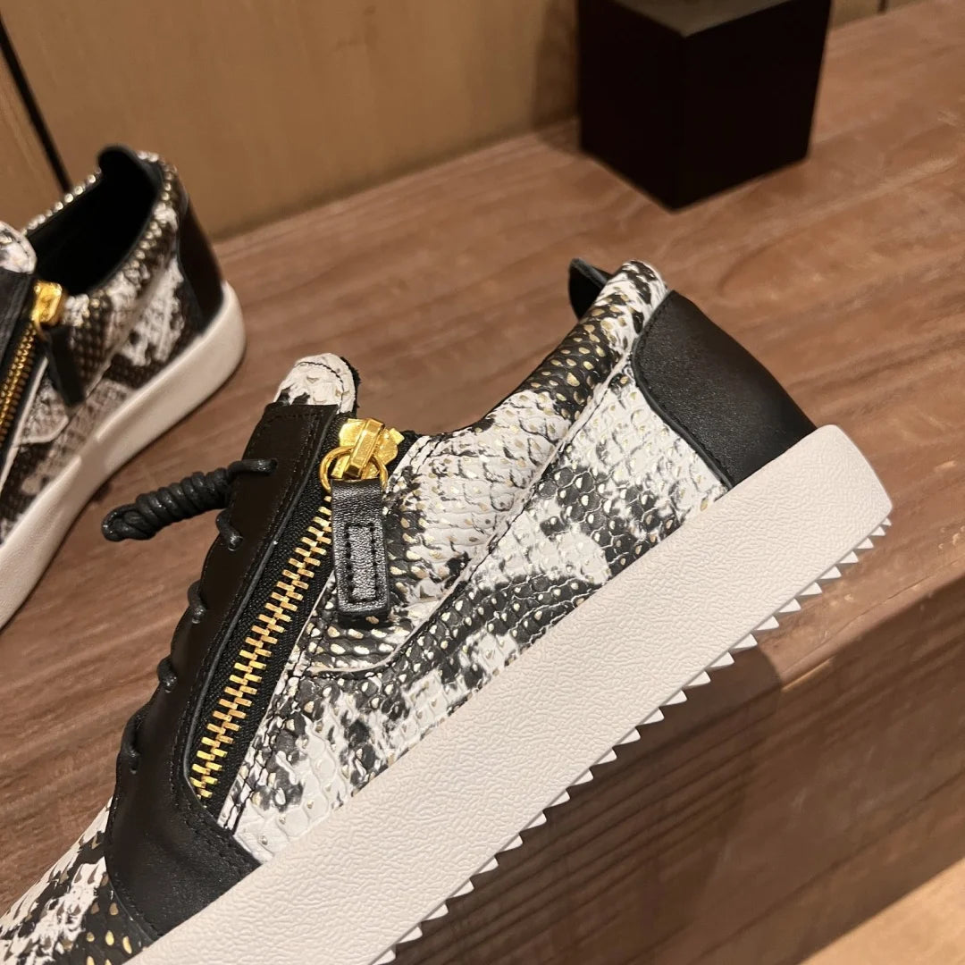 Top Quality Casual Sneakers for Men Brand Designer Women Tennis shoes Luxury Genuine Leather GZ Loafers Sports shoes 35-48 G0068