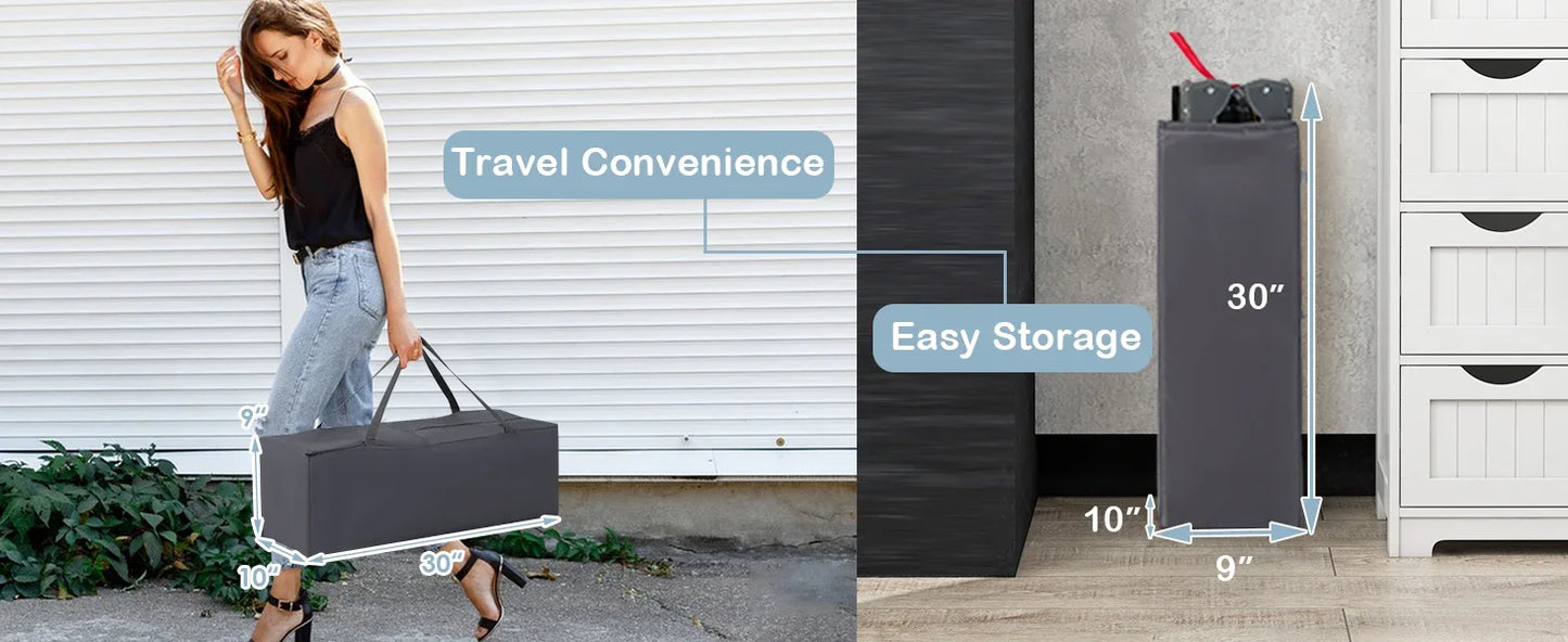 Multifunctional Baby Crib - Convertible Foldable Bed with Detachable Changing Table, Portable Co-Sleeper for Infants