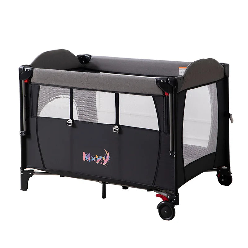 Multi Functional Newborn Bassinet Convertible Rocking Bedside Sleeper with Foldable Design, Universal Sleeping Crib for Babies