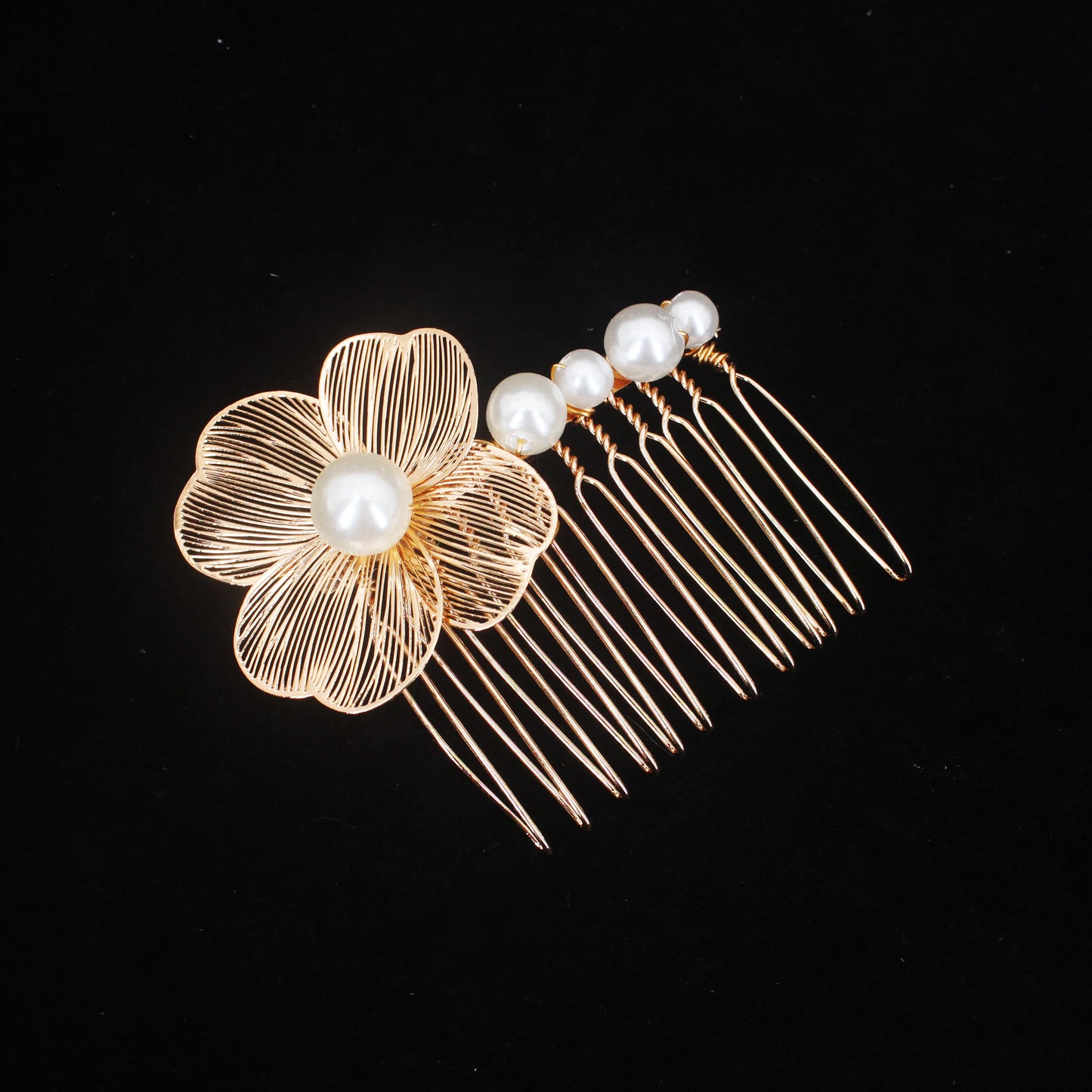 2PCS Bridal Headdress Handmade Flower Pearl Hair Comb Pins Wedding Styling Jewelry Fashion Insert Comb Hair Accessories Gifts