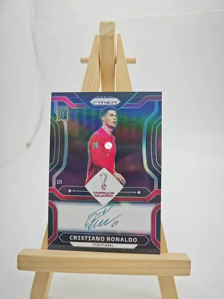 Panini collectible card laser flash DIY Messi Cristiano Ronaldo Kylian Mbappe David Beckham Card bricks Holiday gifts 1.5mmthick - AIAZ