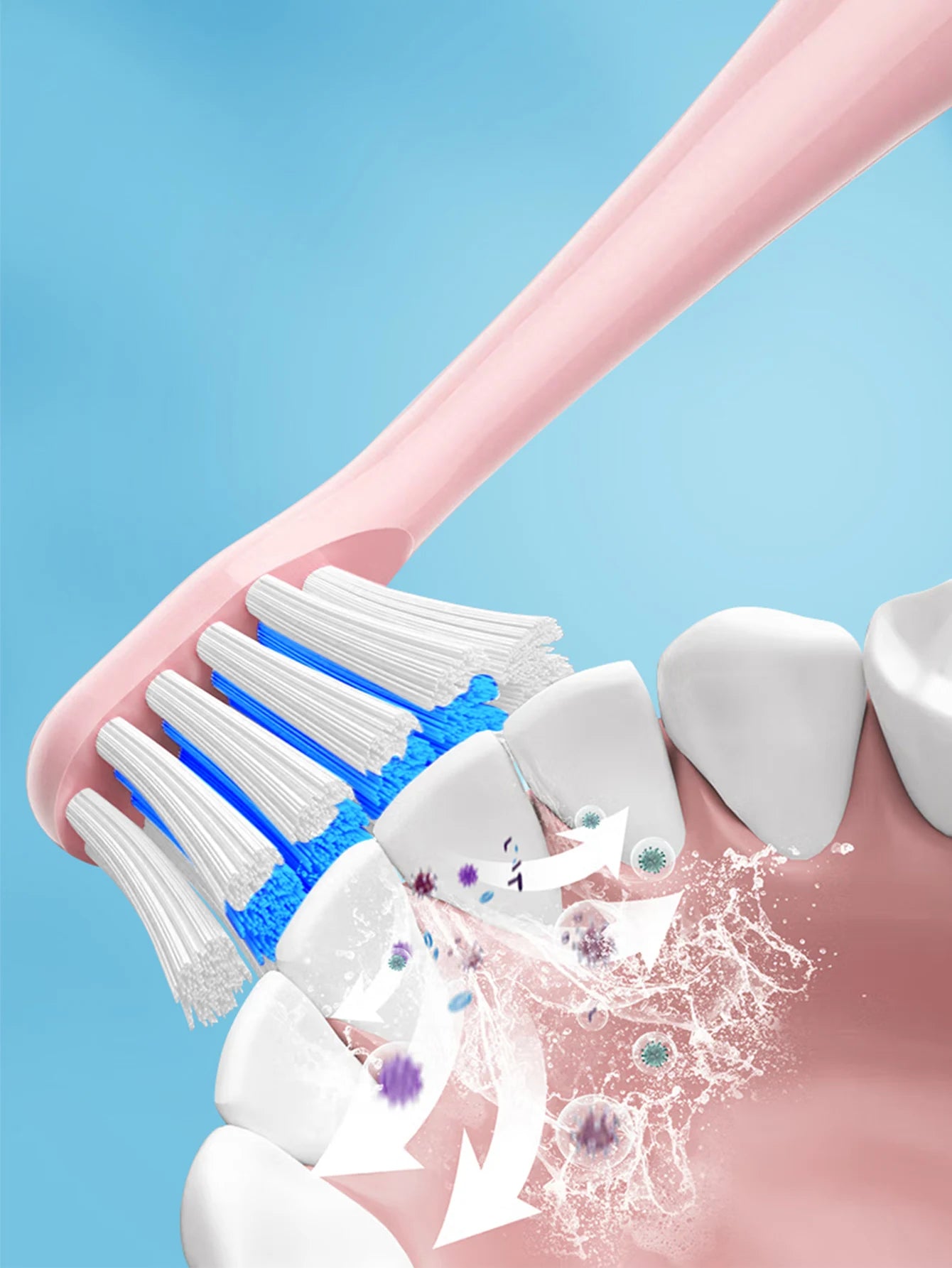 Children's Electric Toothbrush Color Cartoon Space Series Children's Soft Hair Cleaning Brush (Battery Not Included)