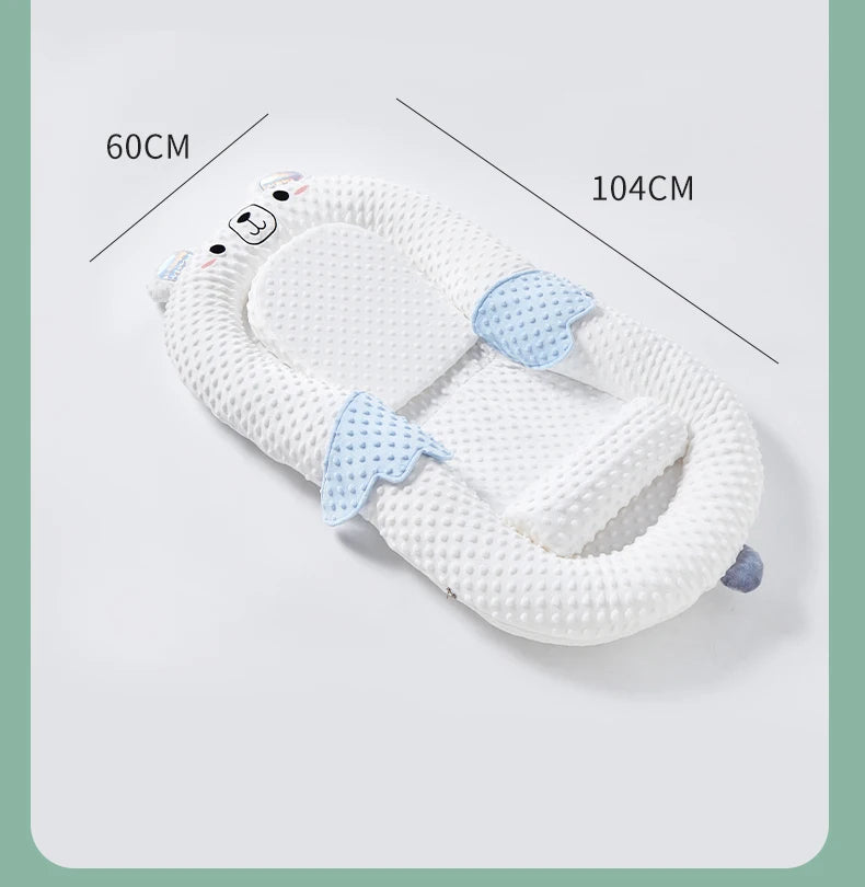92 Baby Bedside Sleeper - Newborn Lounger Cushion, Anti-Reflux, Sleep Positioner for 0-3 Years, Infant Co-Sleeper.