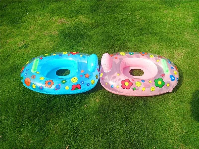 Baby Kids Swimming Floats Cartoon Ring Safety Swimming Ring Inflatable Swim Float Seat Boat Water Fun Pool Toy Gift for Baby Kid - AIAZ