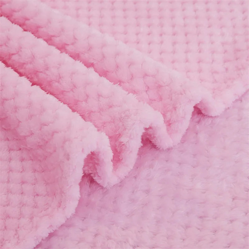 Baby Blanket Soft Fleece Infant Thick Quilt Bedding Swaddle Wrap Blanket Warm Newborn Stroller Sleep Cover Nursery Thermal Gift