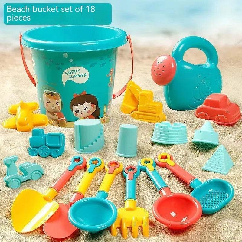 Children Sand Toys Kids Play Water Toys Beach Box Set Kit Sand Bucket Summer Water Fun Beach Bucket Hobbies Gifrs for Kids - AIAZ