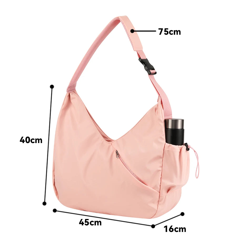 Women's Large Gym Bag Hidden Yoga Mat Holder Workout Dance Tote Travel Overnight Weekender Bag