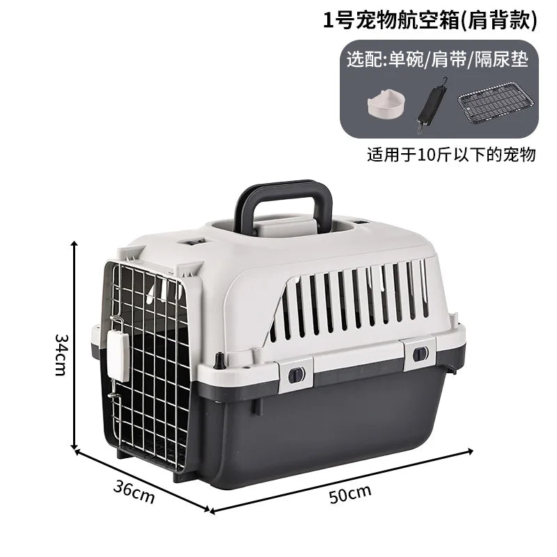 Dog Cage Pet Carrier Kennel Dog Travel Cate Portable Dog Cage for Small and Large Pets Air Box