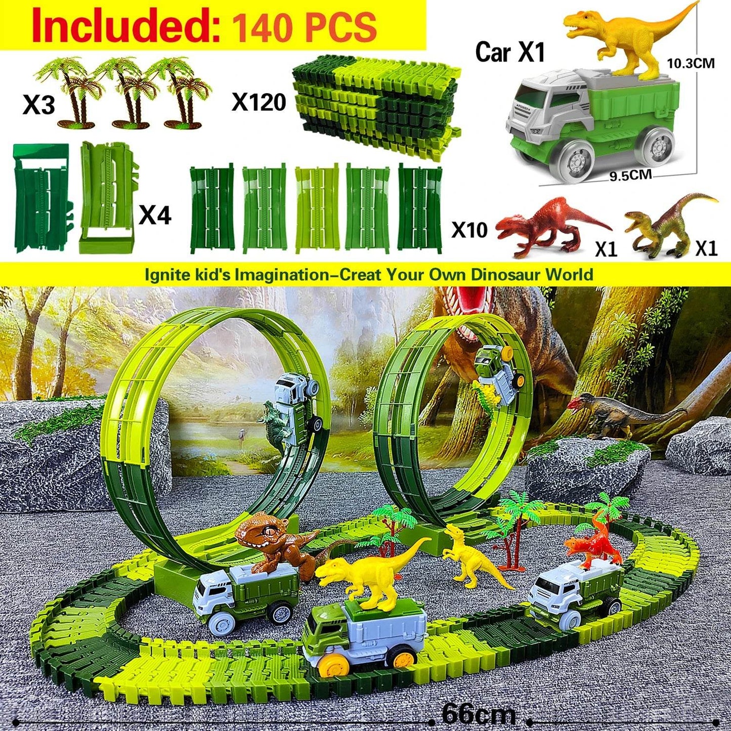 Children Electric Track Toy Car Engineering Minin Car Set Kids Puzzle Boy Toys Track Car Anti-gravity Track Train Gift for Kid - AIAZ
