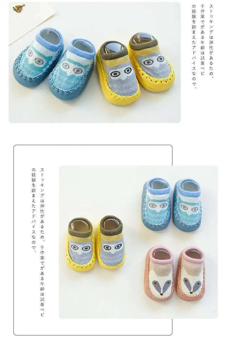 1 Pair Fashion Cute Baby Socks With Rubber Soles Infant Spring Autumn Winter Children Floor Socks Shoes Anti Slip Soft Sole Sock