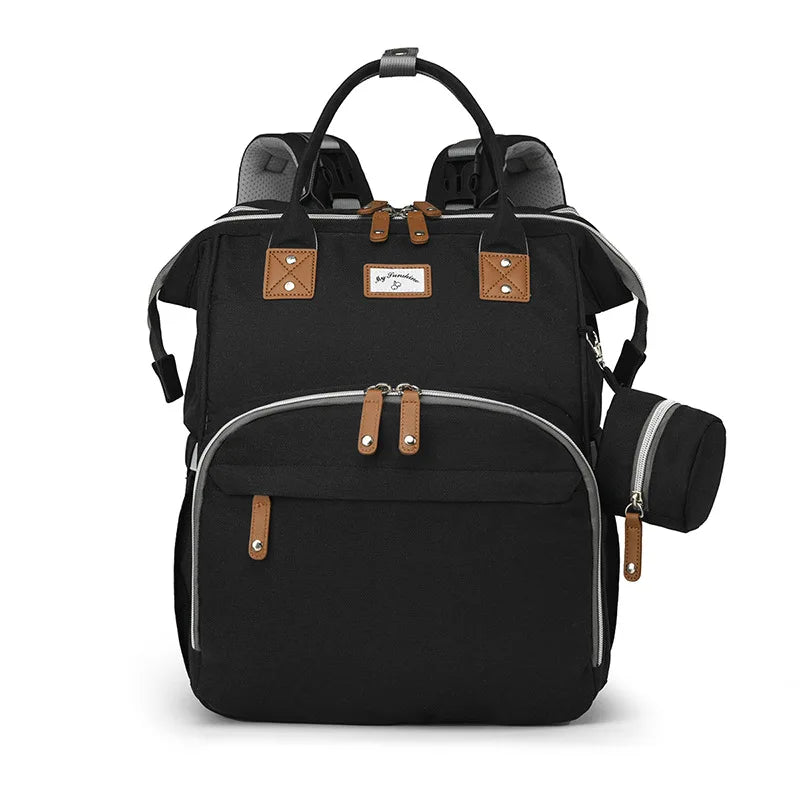 Fashion Mommy Diaper Bags with Diaper Pad Nursing Bags Maternity USB Multifunctional Portable Large Baby Stroller Hanging Bag