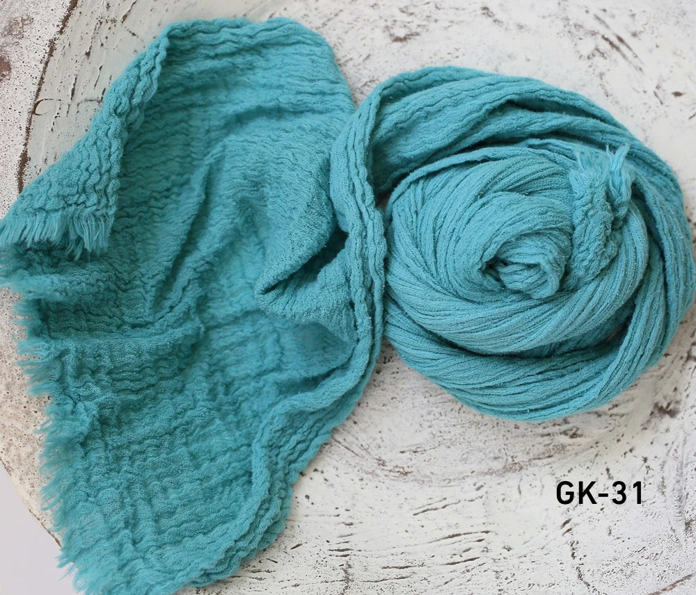 Newborn Cheesecloth Wrap Baby Photography Props Posing Fabric Cotton Stretch Blanket Hand Dyed Newborn Layer Wrap