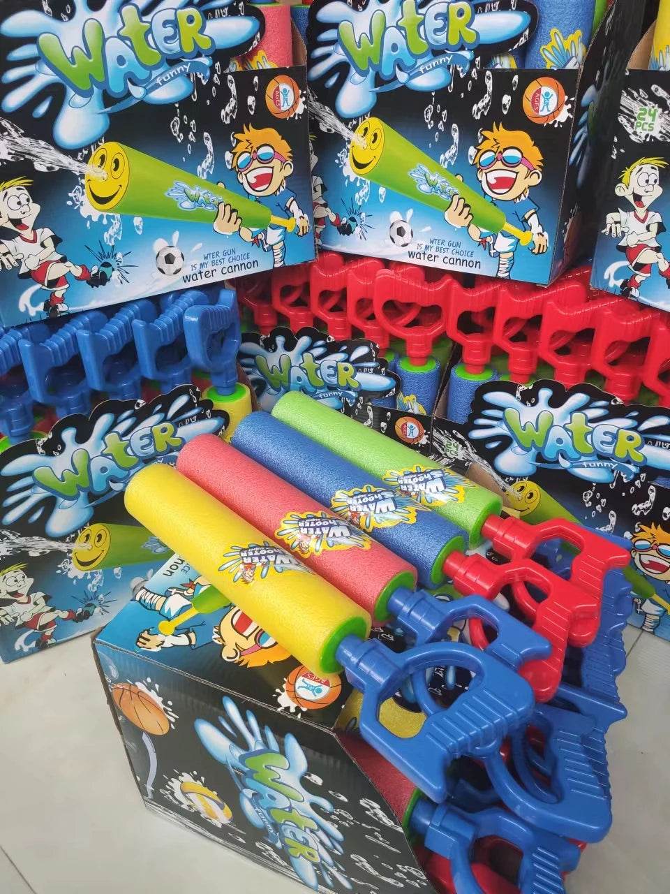 6 Pack Water Guns Shooter Super Foam Soakers Blaster Squirt Guns Pool Toy Plastic Handle Summer Swimming Beach Garden Outdoor - AIAZ