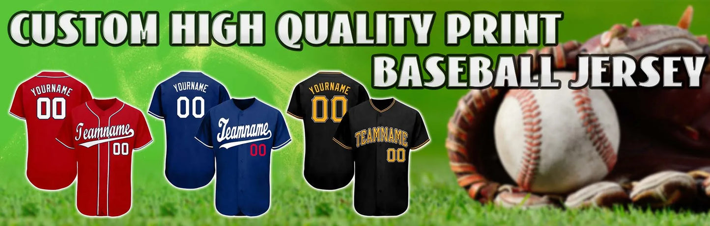 Custom Team Name Number Pinstripe Baseball Jersey Stripe Color Uniform for Baseball Fans Jersey Design Sports Apparel