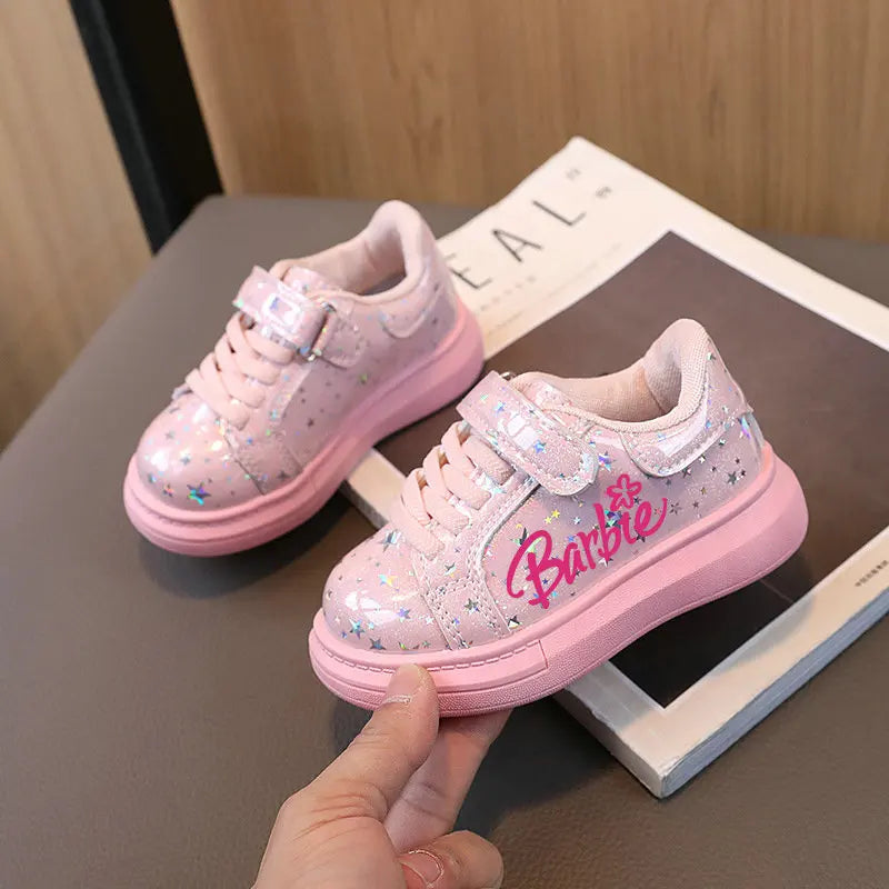 Barbie Children Casual Shoes Sneakers Barbie Toddler Casual Sneakers Boys Girls Baby Cartoon Print Pink Kids Shoes Size 21-30