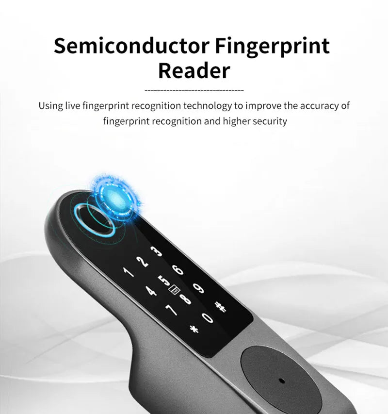 Security Home Gate Door Keys Entry RFID Card Code Password Tuya Wifi TTlock Smart Door Lock Digital Double Side Fingerprint Lock