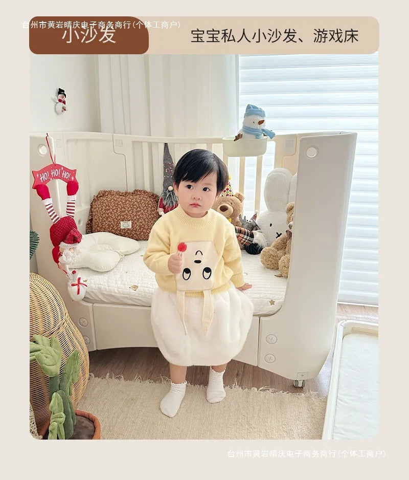 Crib Adjustable Movable Splicing Game Bed Baby Multifunctional Diaper Table
