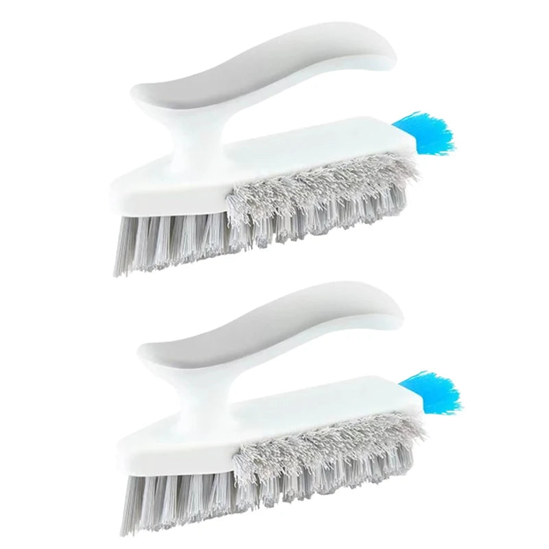 1/2pcs 4-in-1 Crevice and Floor Scrub Brush Durable Plastic Portable Design for Bathroom Kitchen Living Room Cleaning