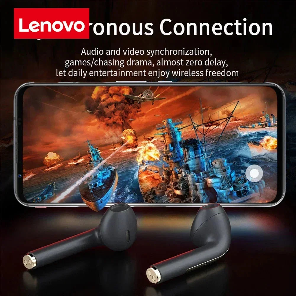 Lenovo Wireless Earbuds Bluetooth Earphones Noise-Cancelling Gaming Headset True Wireless Stereo Earbuds Hands-Free Earbuds
