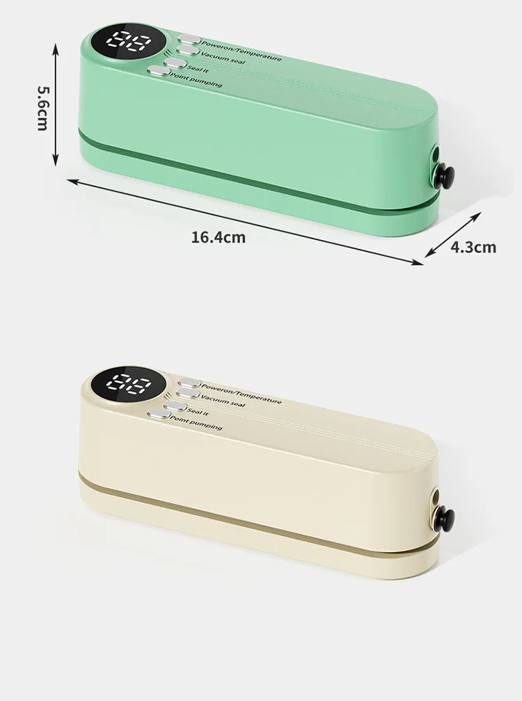 2-in-1 Vacuum Sealer with USB-Rechargeable Portable,with 3 modes vacuum sealant, for fruits, meat, etc. to keep fresh