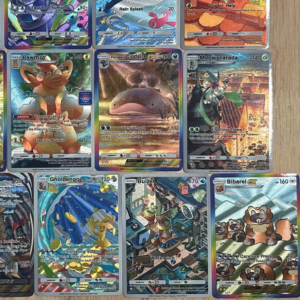 13PCS/SET NEW DIY Anime PTCG POCKET COLLECTION CARD WIGGLYTUFF TATSUGIRI ENGLISH VERSION Embossed Texture Flash Card Child Gift - AIAZ