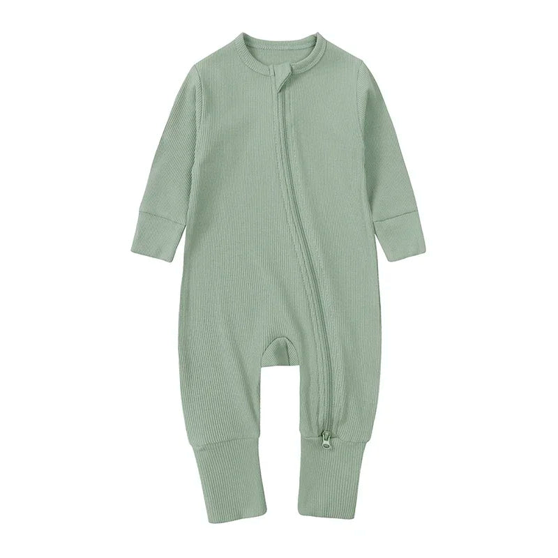 2025 Autumn Newborn Baby Boy Romper Thicken Bamboo Infant Clothes Long Sleeve Ribbed Bodysuit Kid Girl Jumpsuit Sleeper Pajamas
