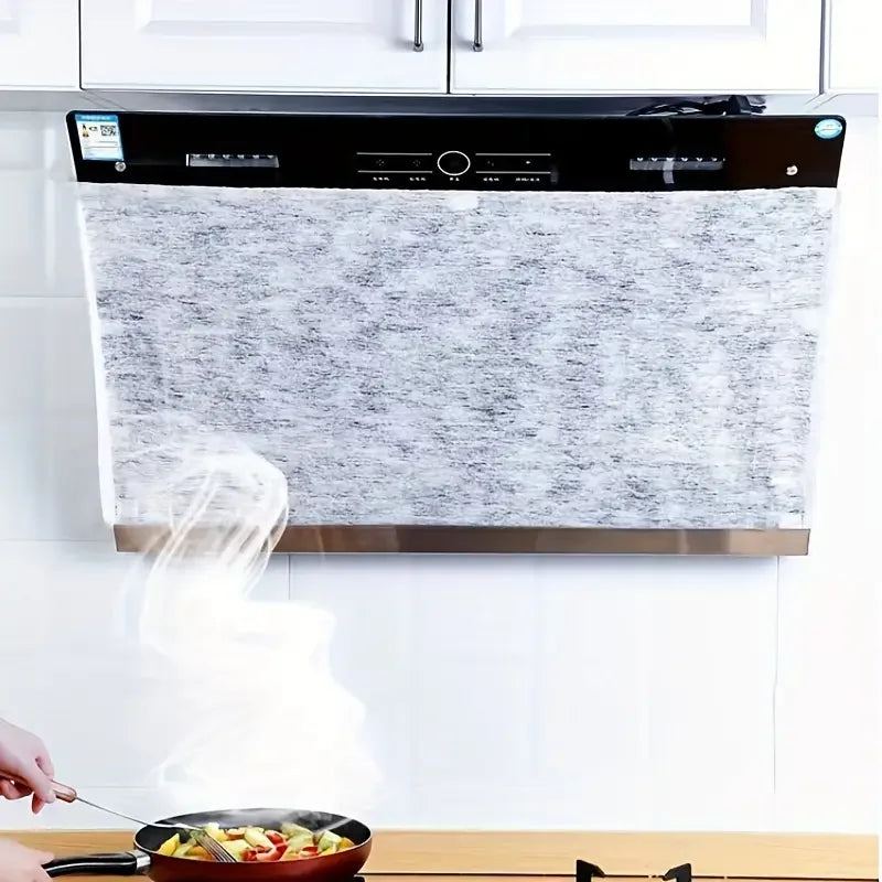 12-60PCS Disposable Oil-Absorbing Paper Kitchen Range Hood Attract Oiled Paper Filter Screen Side Suction Oil-absorbing Cotton