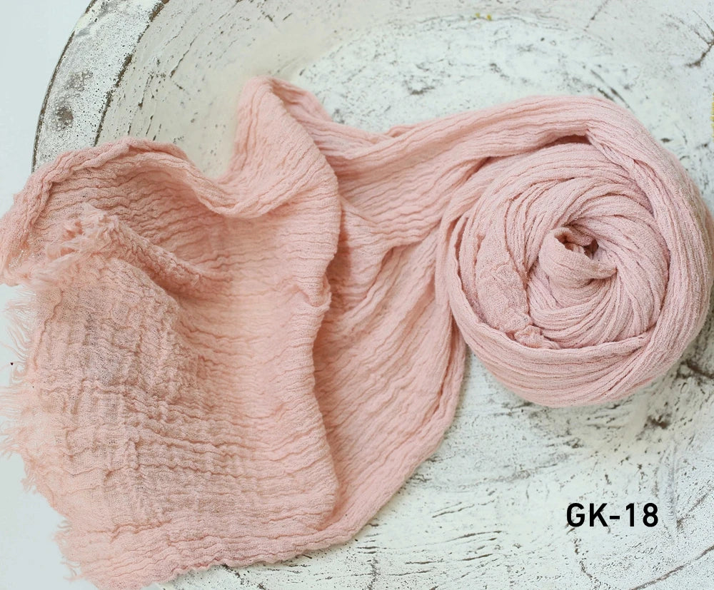Newborn Cheesecloth Wrap Baby Photography Props Posing Fabric Cotton Stretch Blanket Hand Dyed Newborn Layer Wrap