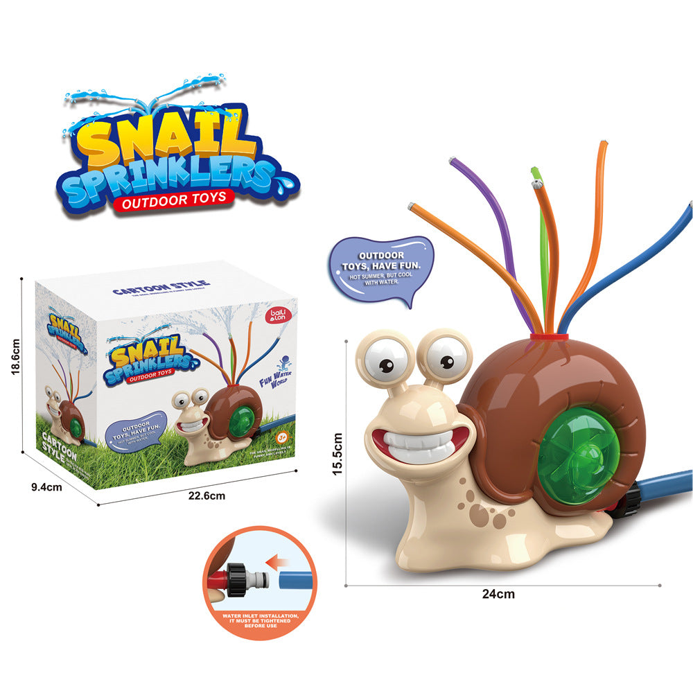 Water Spray Outdoor Toy Snail Sprinkler Backyard Garden Water Toys Summer Yard Cartoon Splash Sprinkler Baby Bath Toy for Kids