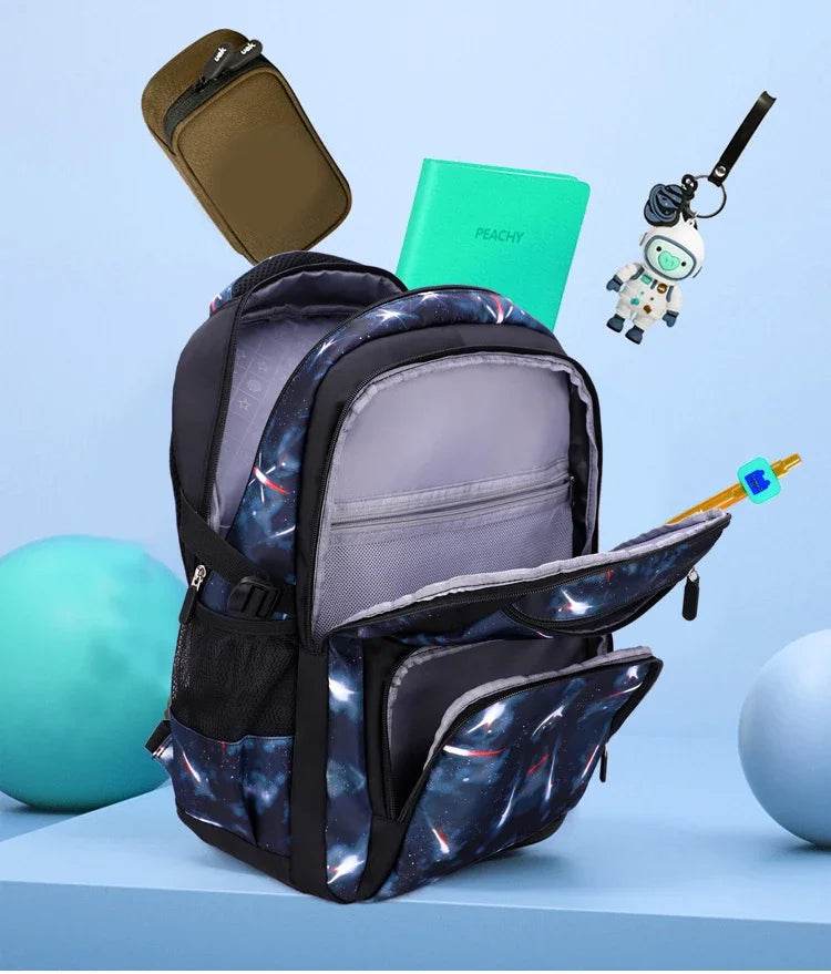 Boys Backpacks 3 Pieces Sets School Bags Large Size Bag For Teenagers Children Knapsack Big Boy Backpack Middle School Students - AIAZ