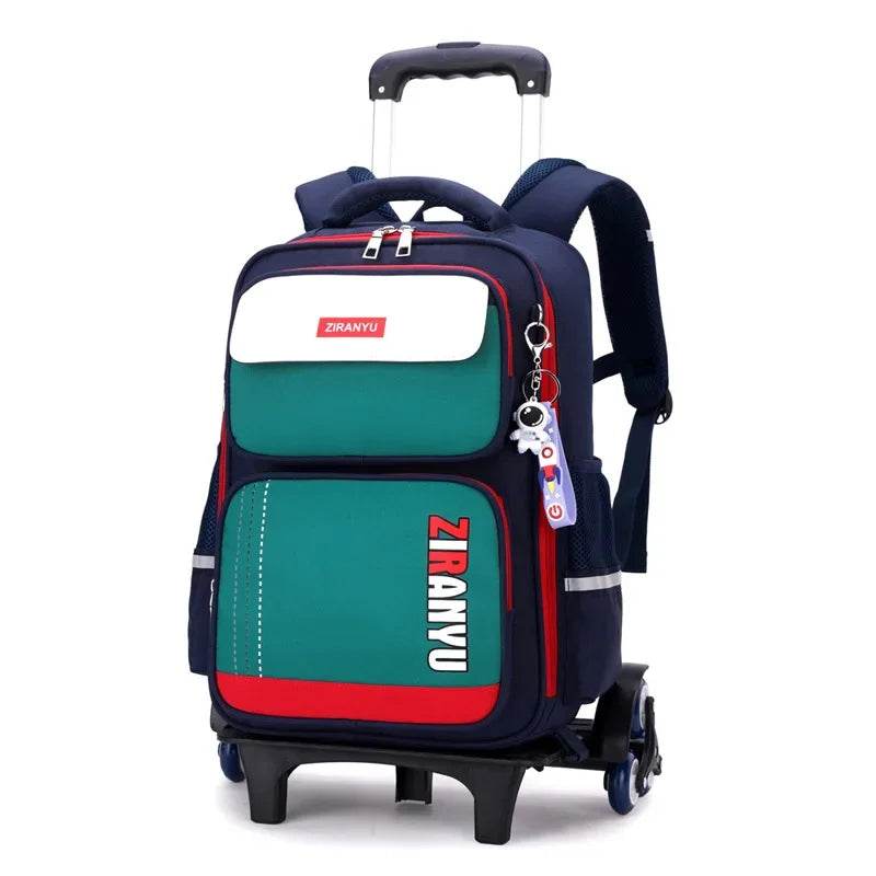 Rolling Backpacks for Primary School Children Trolley School Student Backpack Wheeled Bag Back To School Backpacks with Wheels - AIAZ
