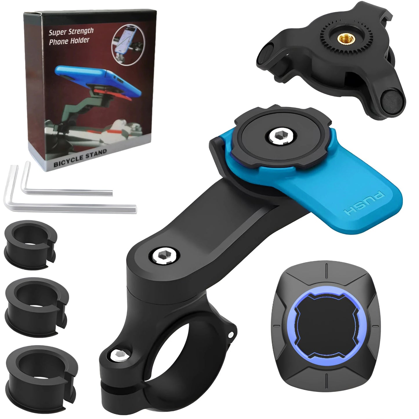 Motorcycle Phone Mount Bicycle Cell Phone Holder Anti-Shake Bike Cell Phone Holder with Vibration Dampener Bicycle Accessories