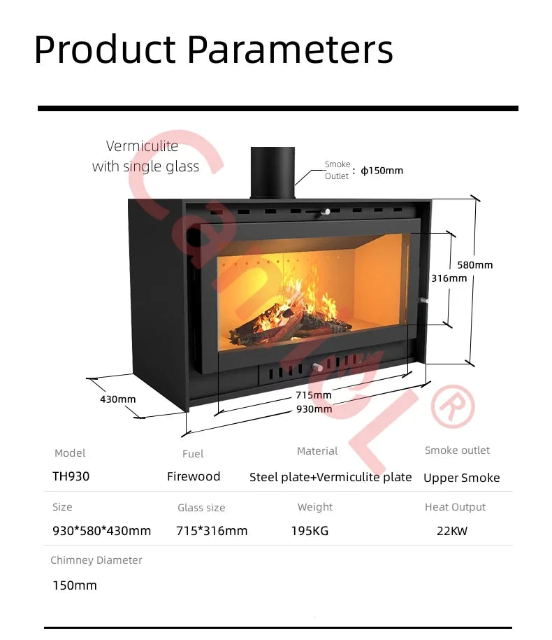 European Quality Cast Iron Fireplace Gas Fire Place Classic Design Cast Iron Material Made Long-lasting Wood Burning Fireplaces