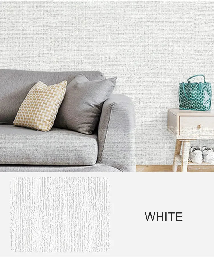 Self Adhesive 3D Panel Linen Wallpaper Foam Soundproof Waterproof 3D Diatom mud Wall Sticker modern simple Bedroom Wallpaper