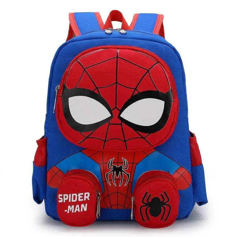 Spiderman Backpacks Super Heroes Student School Bag Cartoon 3d Stereo Kindergarten Backpack Children's Travel Bag Gift - AIAZ